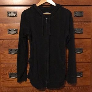 Maternity zip-up hooded sweatshirt